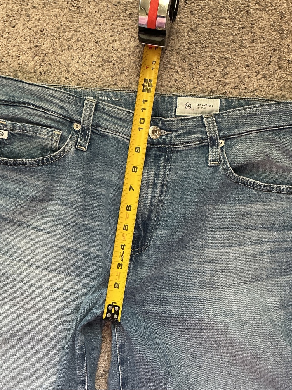 Ag Adriano Goldschmied Leana Wide-Leg Jeans ~ Dune - Picture 7 of 9